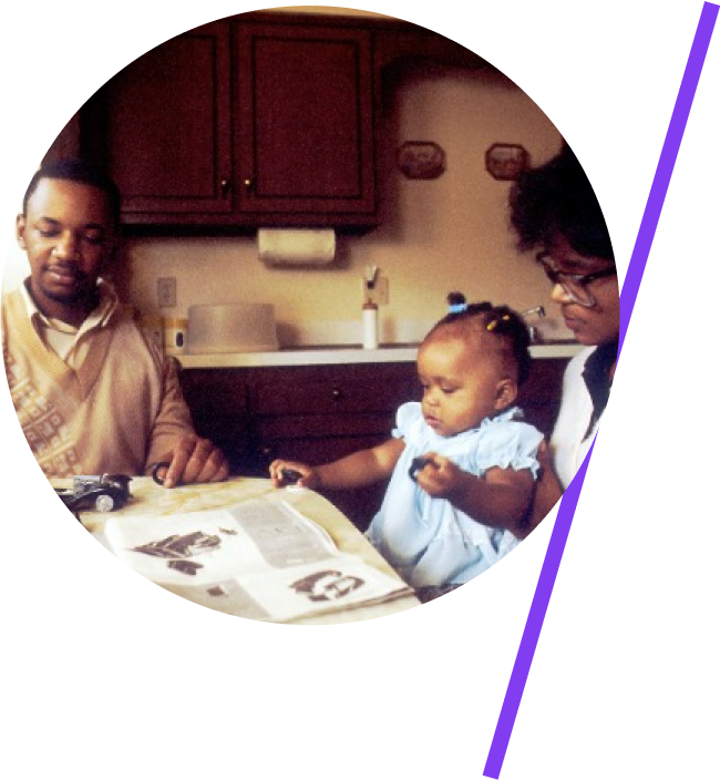 Father reading with child