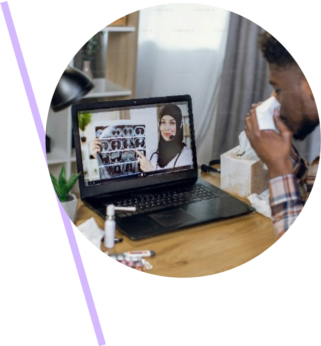 Virtual consultation with doctor